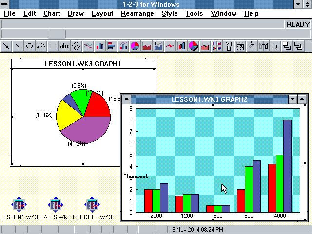 Lotus 1-2-3 1.1 for Windows - Graphs